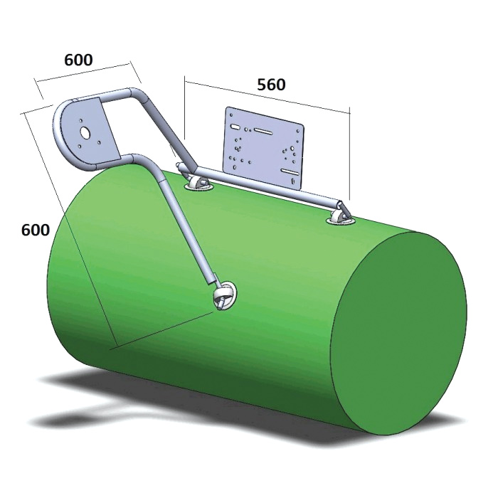 Стойка рулевая с креплением на баллон надувной лодки 25мм в Серпухове