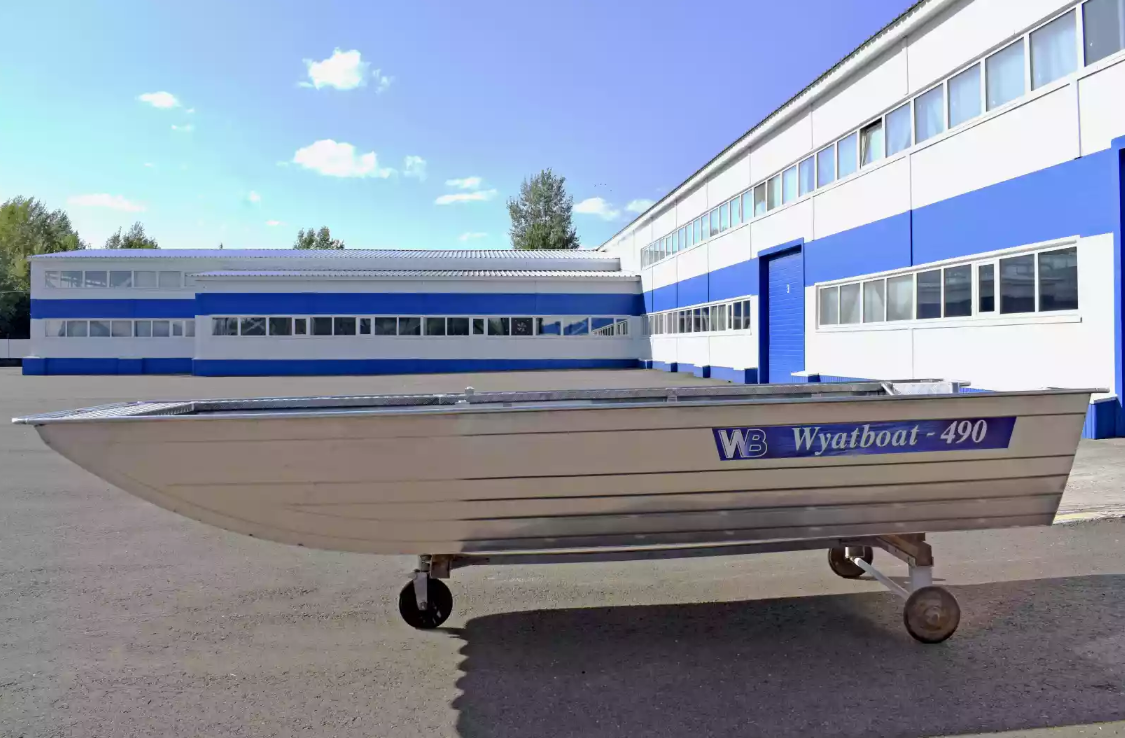Алюминиевая лодка Wyatboat-490 Jonboat в Серпухове