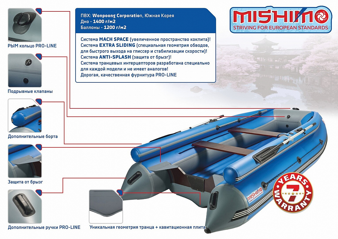 Лодка MISHIMO FAMILY LITE DF 430 в Серпухове