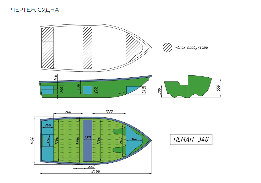 Стеклопластиковая лодка Neman-340 (тримаран) в Серпухове