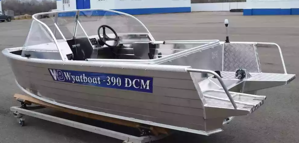 Алюминиевая лодка Wyatboat-390 DCM Увеличенный борт в Серпухове
