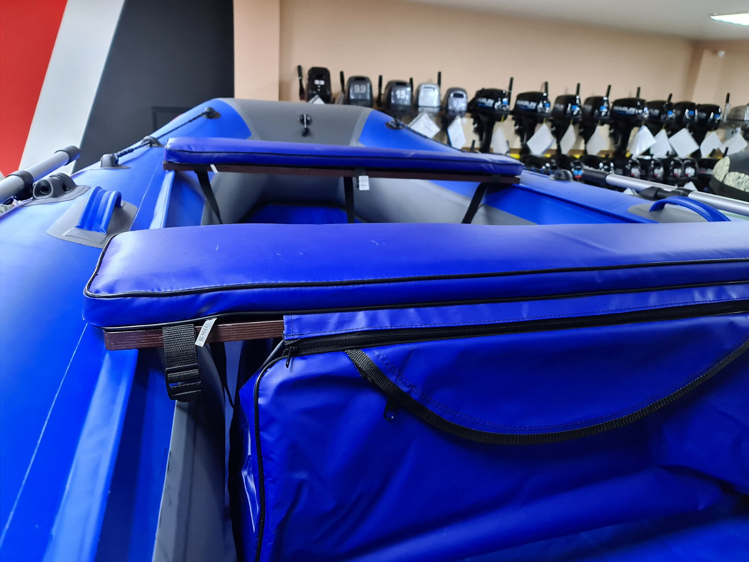 КОМПЛЕКТ МЯГКИХ НАКЛАДОК С СУМКОЙ ДЛЯ ЛОДОК 90Х20 СИНИЙ в Серпухове