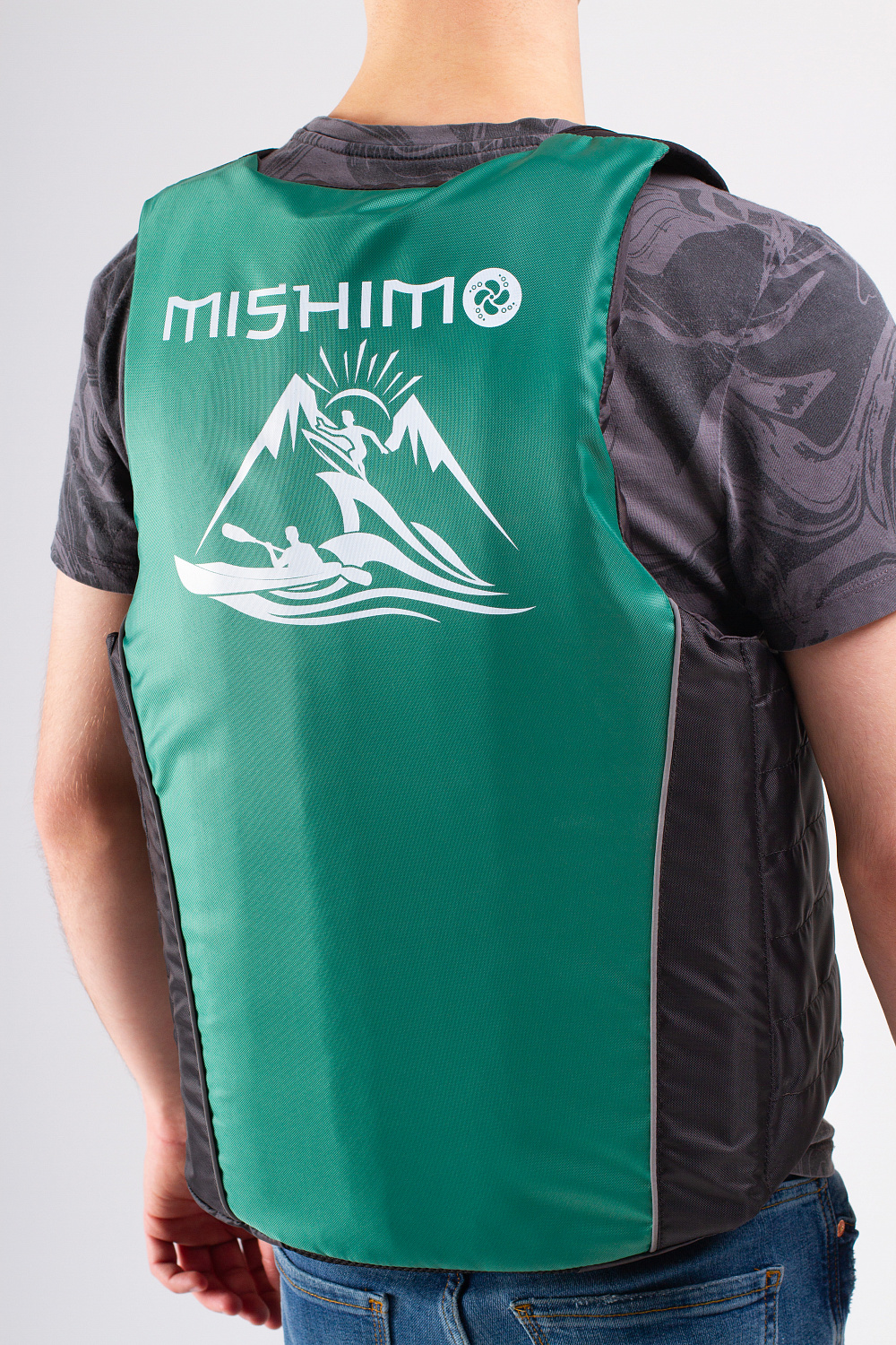 Жилет спасательный MISHIMO PRO Премиум качества Черно-зеленый в Серпухове